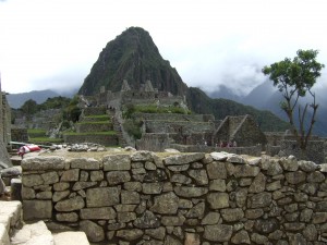 Mount Waynapicchu from within the ruins proper