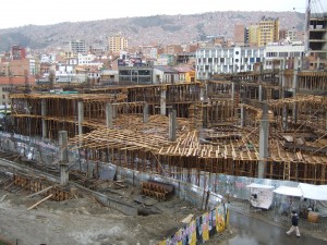 The new central market, being constructed using the "How much wood can we use to build a concrete building" method The new central market, being constructed using the "How much wood can we use to build a concrete building" method